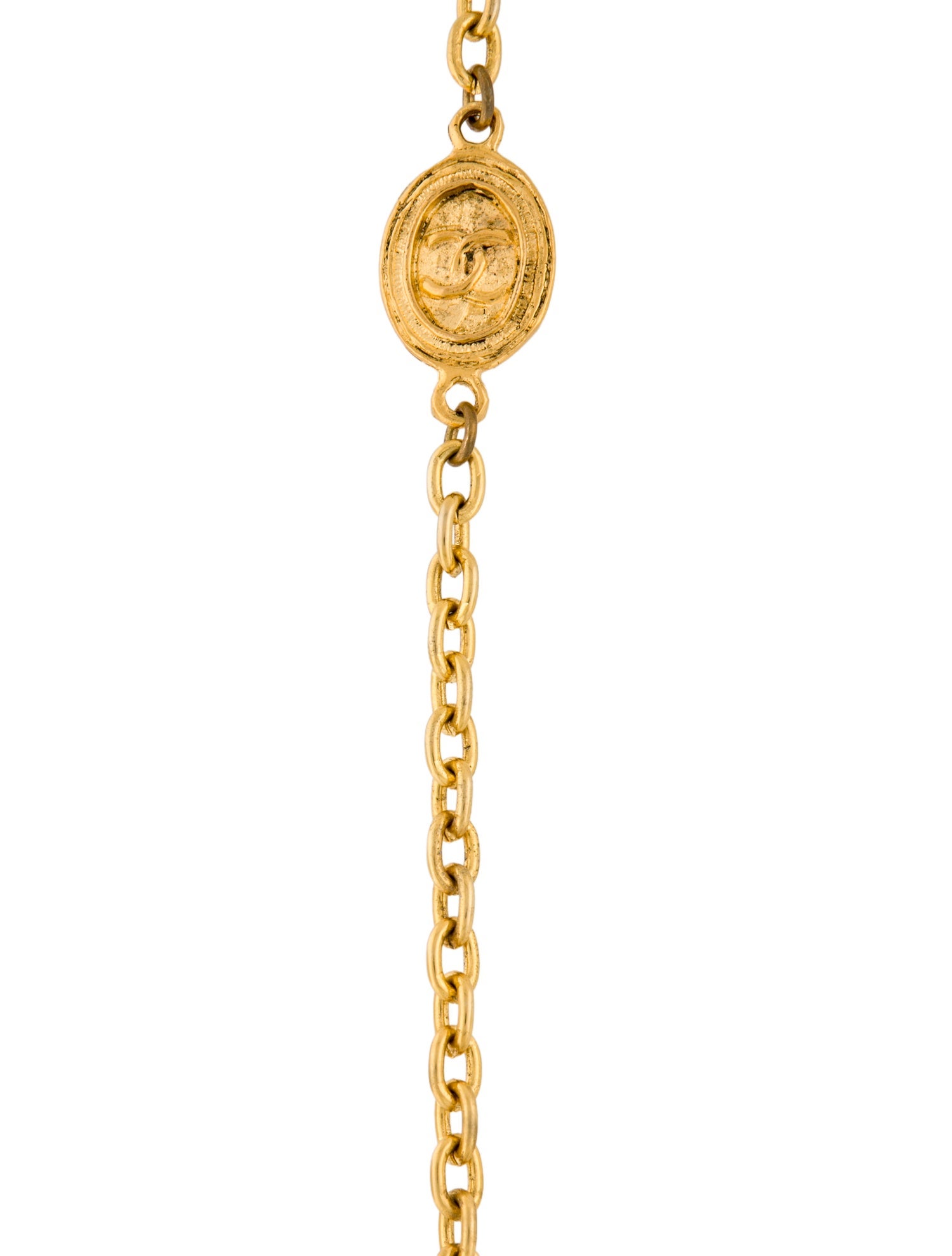 Chanel Vintage CC Station Necklace