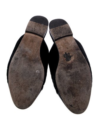 Chanel Interlocking CC Logo Velvet Mules