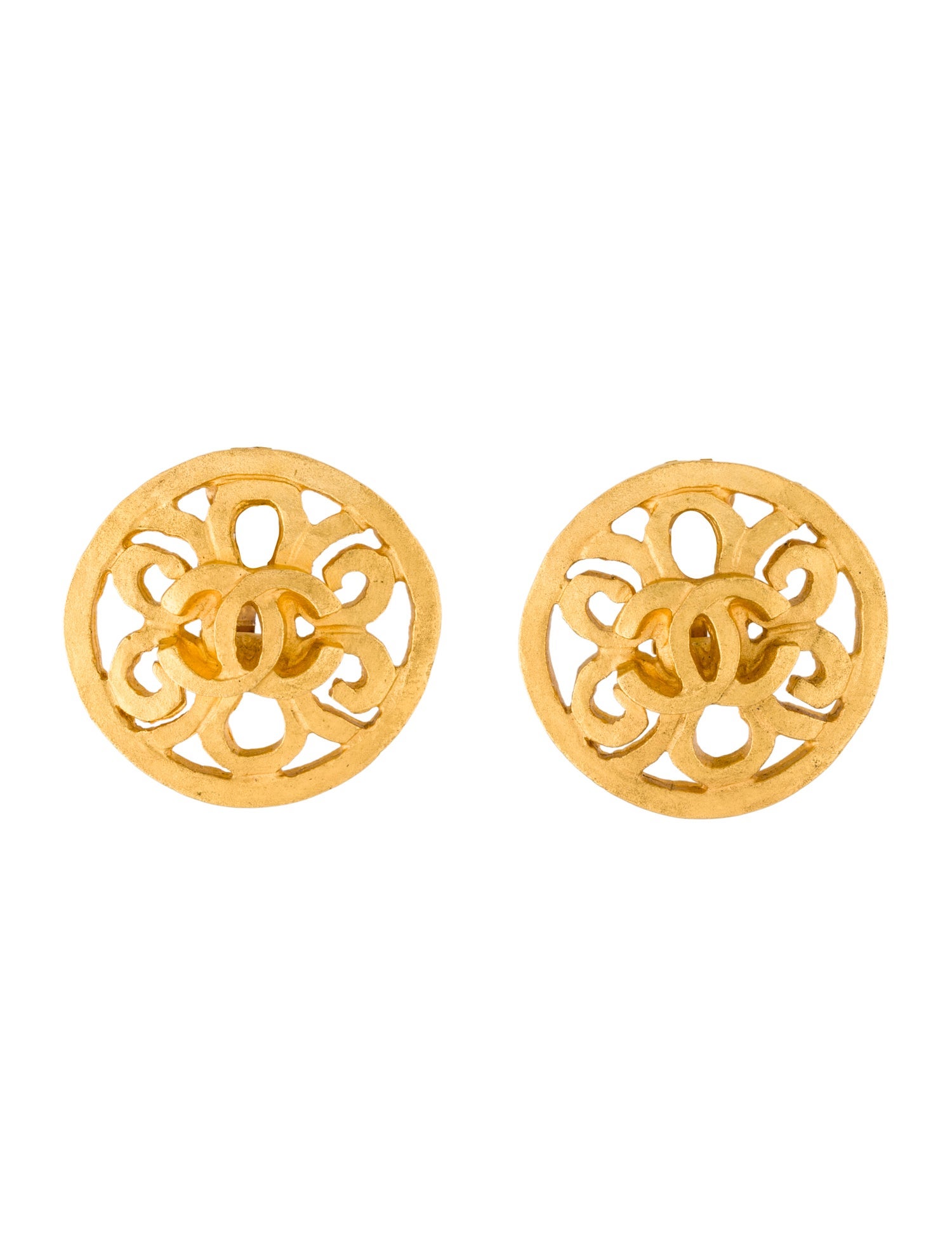Chanel Vintage CC Clip-On Earrings