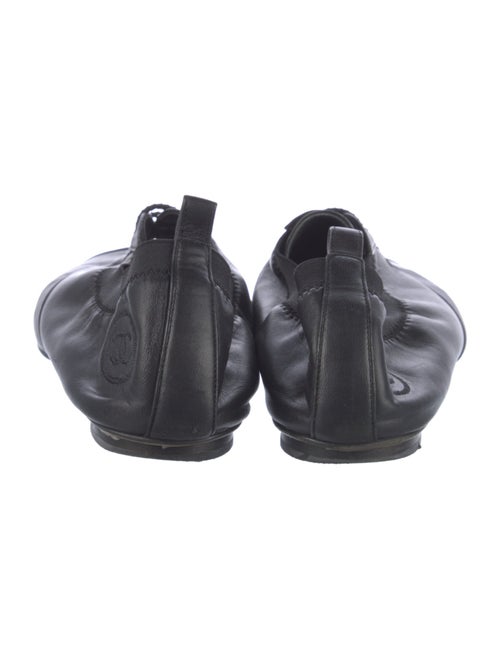 Chanel Interlocking CC Logo Leather Ballet Flats
