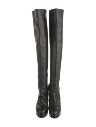 Chanel Interlocking CC Logo Leather Boots