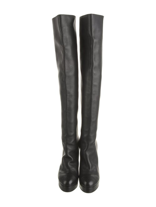 Chanel Interlocking CC Logo Leather Boots