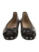 Chanel Interlocking CC Logo Leather Ballet Flats