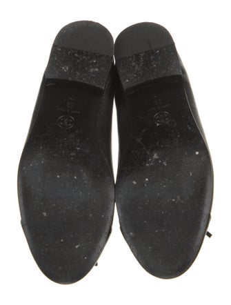 Chanel Interlocking CC Logo Leather Ballet Flats