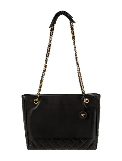 Chanel Quilted Chain Shopping Tote