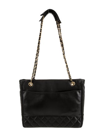 Chanel Quilted Chain Shopping Tote