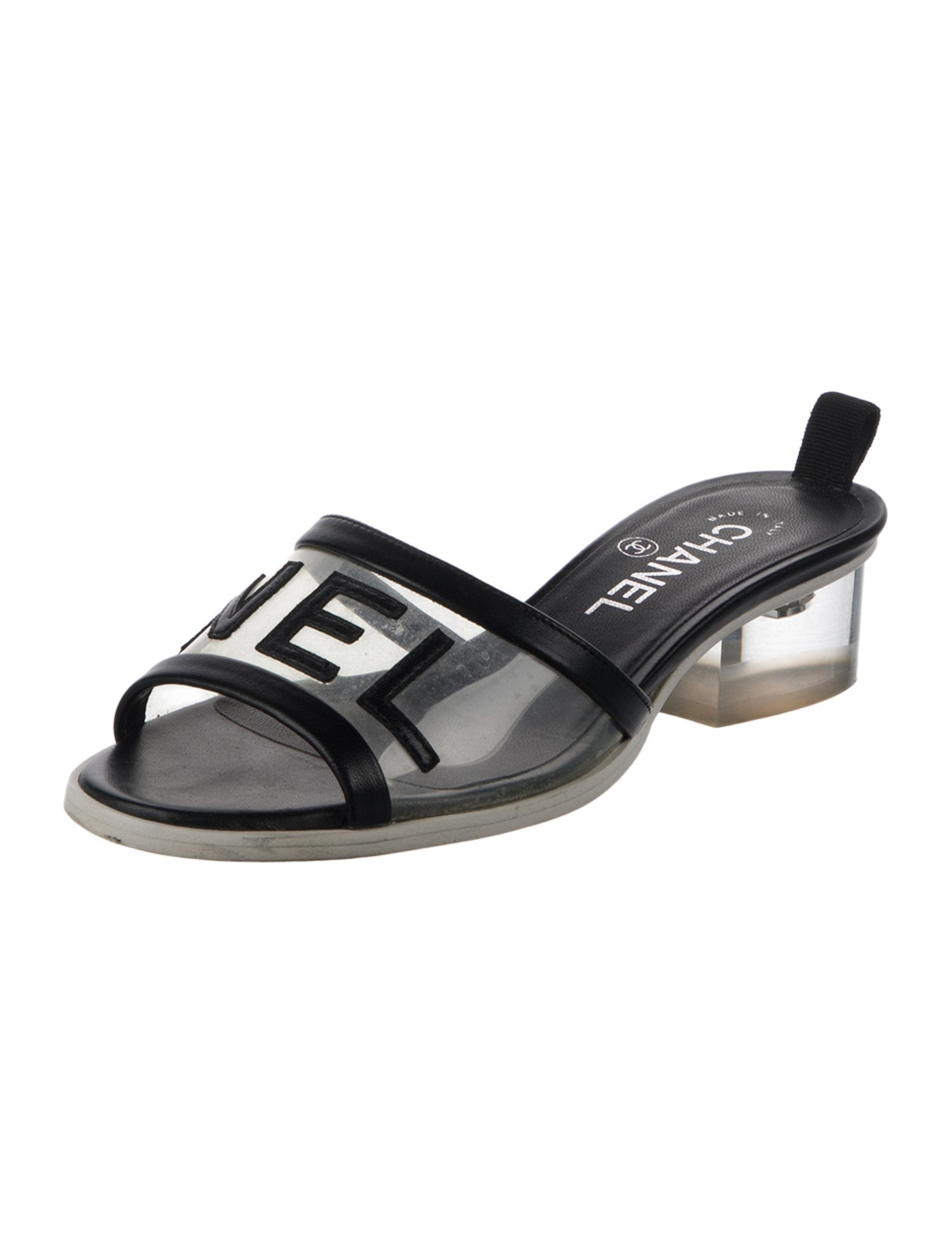 Chanel 2019 Interlocking CC Logo Slingback Sandals