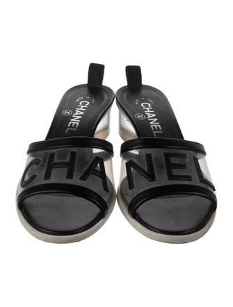 Chanel 2019 Interlocking CC Logo Slingback Sandals