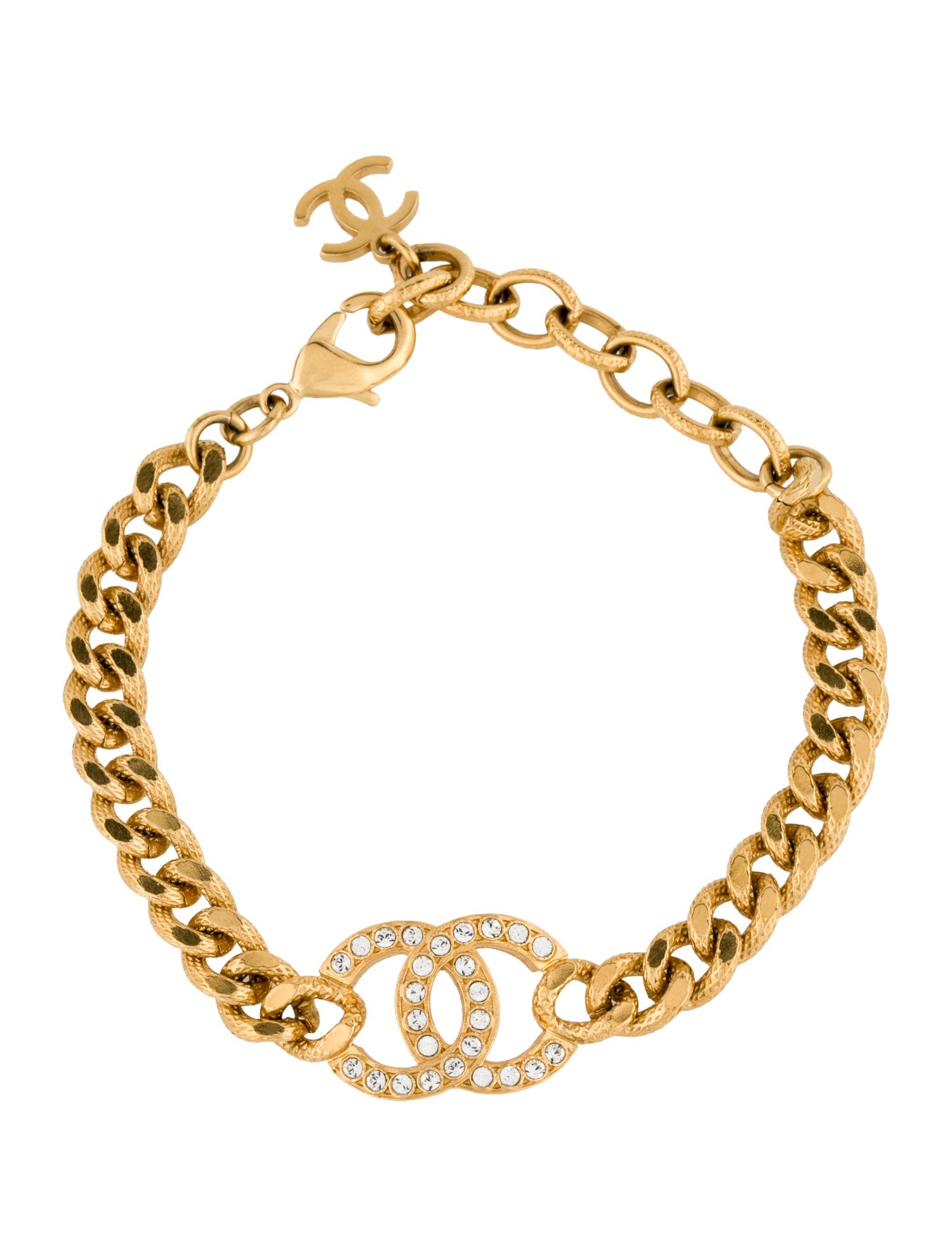 Chanel Strass CC Link Bracelet