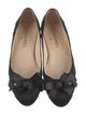 Chanel Interlocking CC Logo Satin Ballet Flats