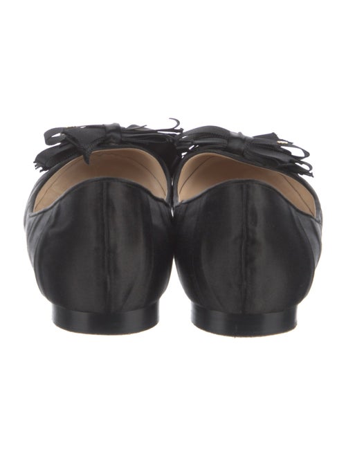 Chanel Interlocking CC Logo Satin Ballet Flats