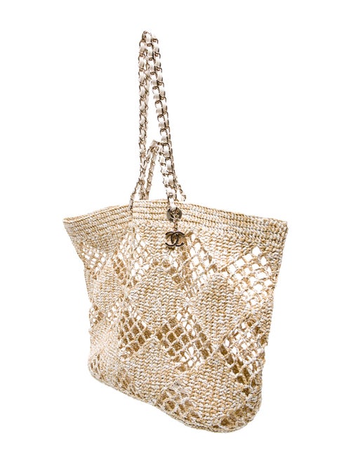 Chanel Raffia Shopping Tote