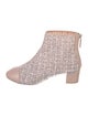 Chanel Interlocking CC Logo Tweed Boots