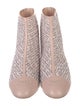Chanel Interlocking CC Logo Tweed Boots