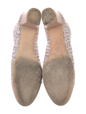 Chanel Interlocking CC Logo Tweed Boots