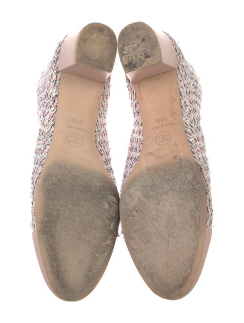 Chanel Interlocking CC Logo Tweed Boots