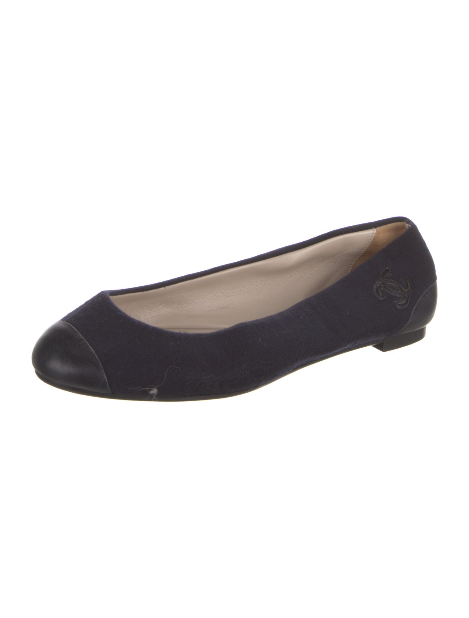 Chanel Interlocking CC Logo Ballet Flats