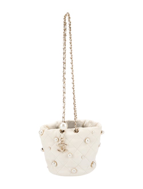 Chanel Mini About Pearls Drawstring Bucket Bag