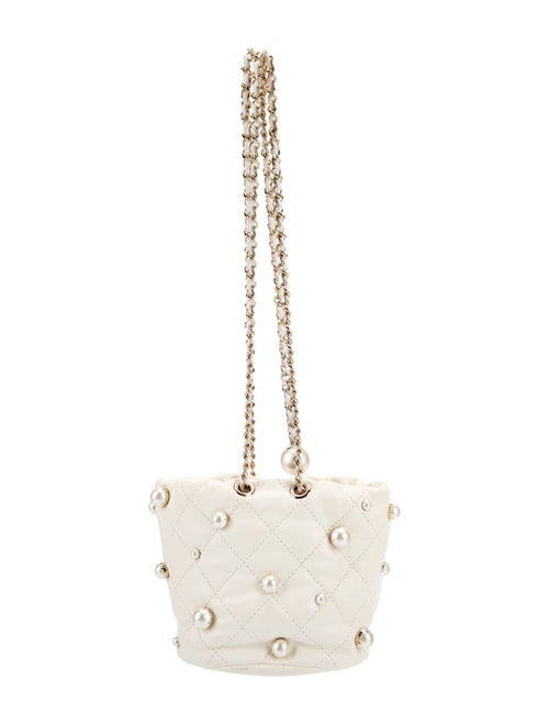 Chanel Mini About Pearls Drawstring Bucket Bag