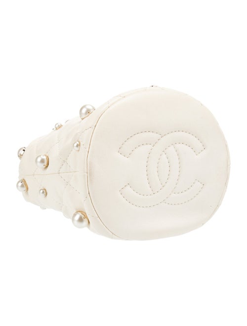 Chanel Mini About Pearls Drawstring Bucket Bag