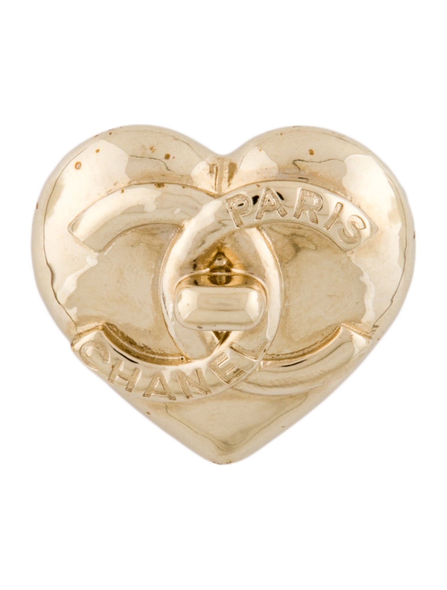 Chanel 2022 CC Heart Brooch