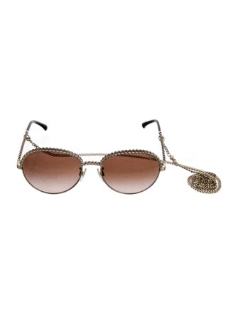 Chanel Interlocking CC Logo Cat-Eye Sunglasses