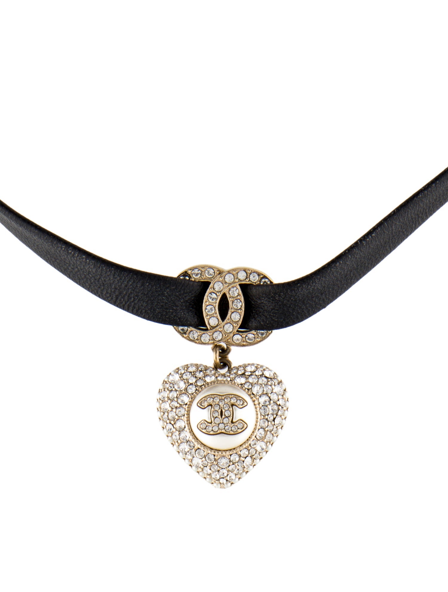 Chanel Faux Pearl & Strass Choker Necklace