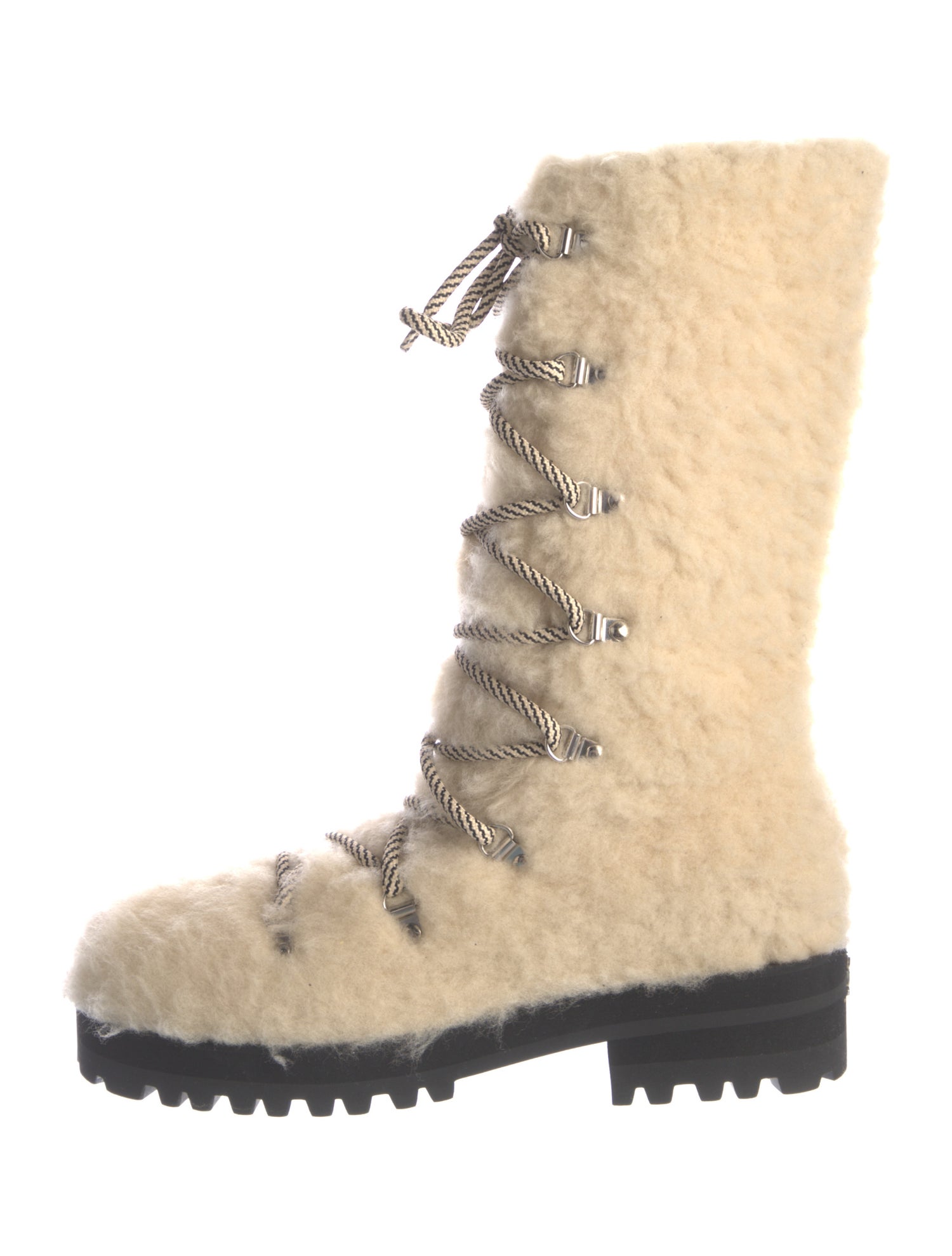 Chanel 2024 Interlocking CC Logo Combat Boots