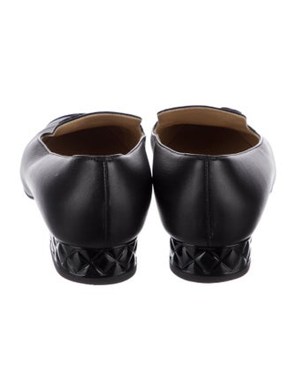 Chanel Interlocking CC Logo Leather Loafers