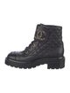 Chanel 2021 Interlocking CC Logo Combat Boots