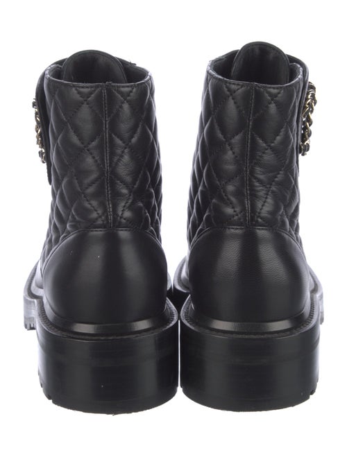 Chanel 2021 Interlocking CC Logo Combat Boots