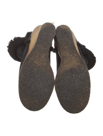 Chanel Interlocking CC Logo Suede Boots