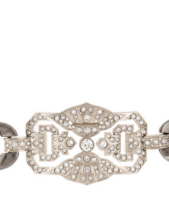 Chanel Strass Curb Chain Choker Necklace