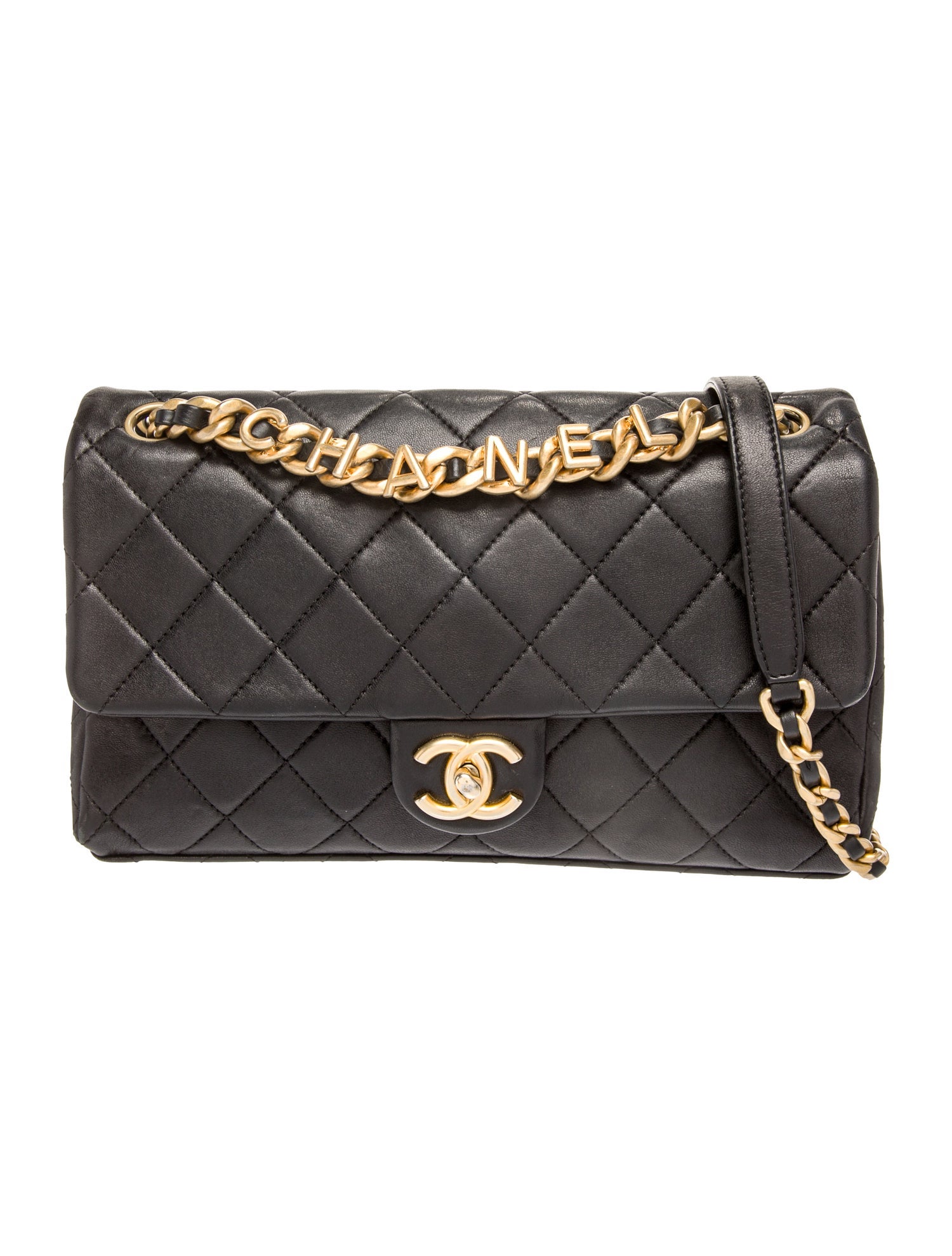 Chanel Logo Letters Flap Bag