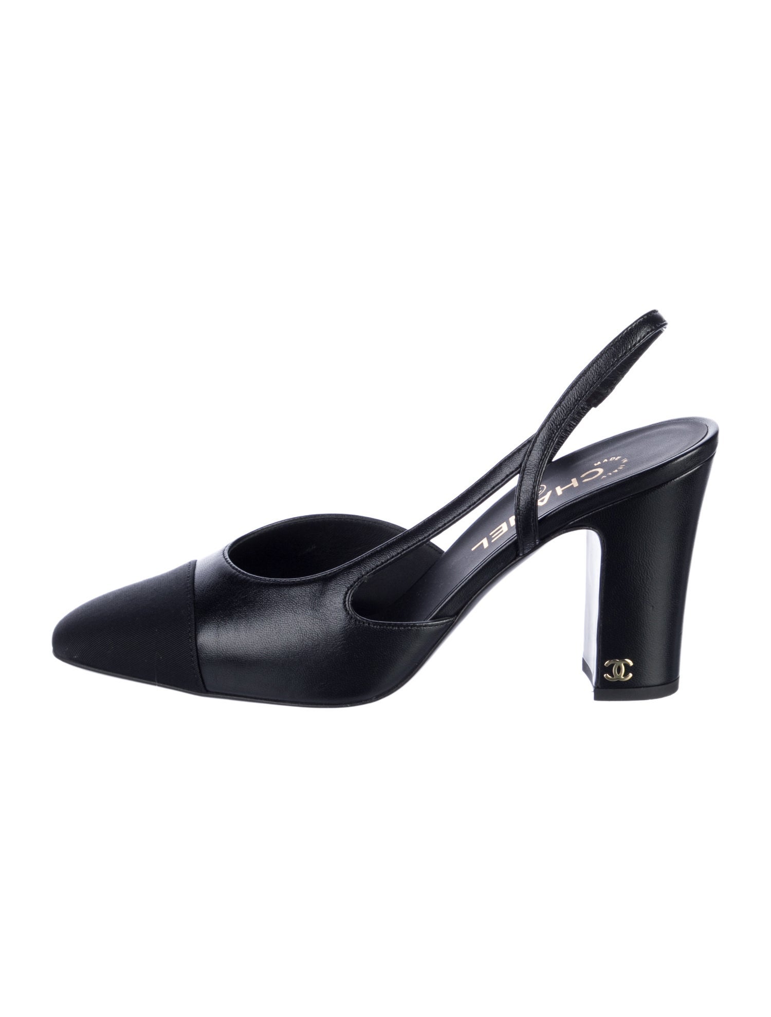 Chanel 2024 Interlocking CC Logo Slingback Pumps