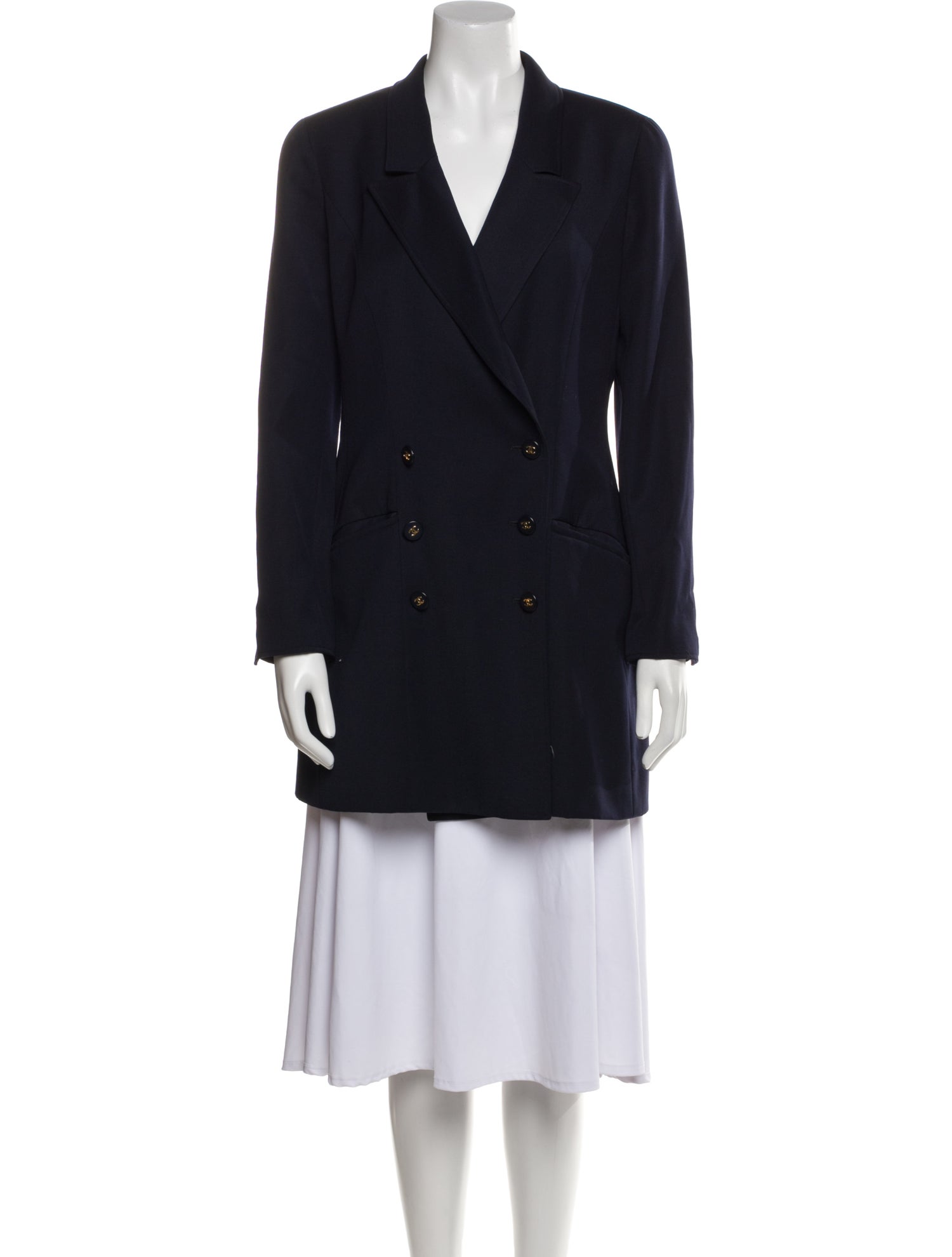 Chanel 1990's Wool Peacoat