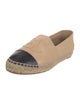 Chanel Interlocking CC Logo Leather Espadrilles