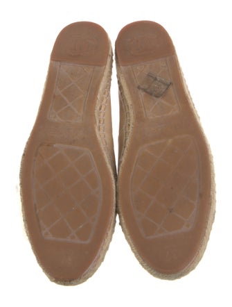 Chanel Interlocking CC Logo Leather Espadrilles