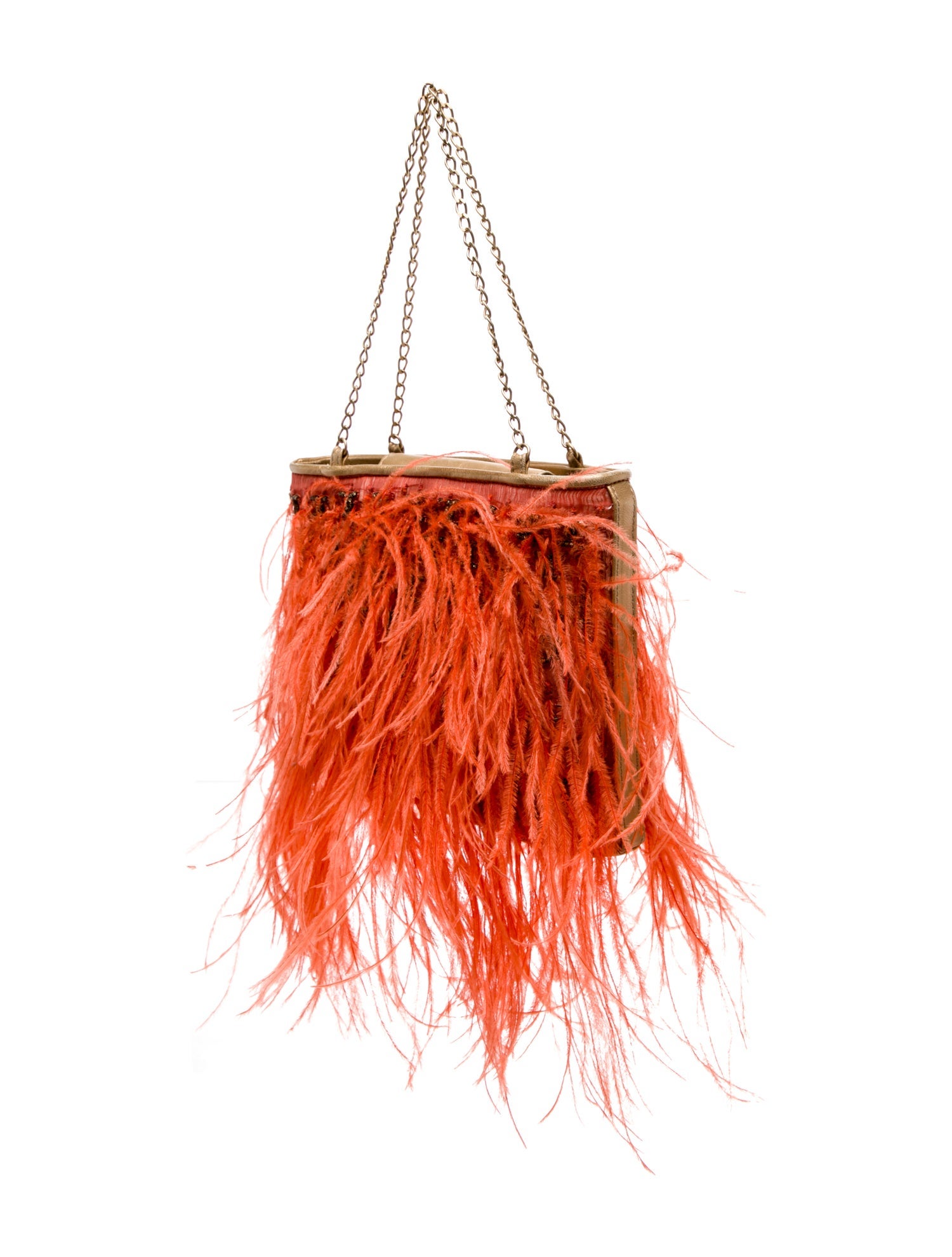 Chanel Ostrich Feather CC Evening Bag