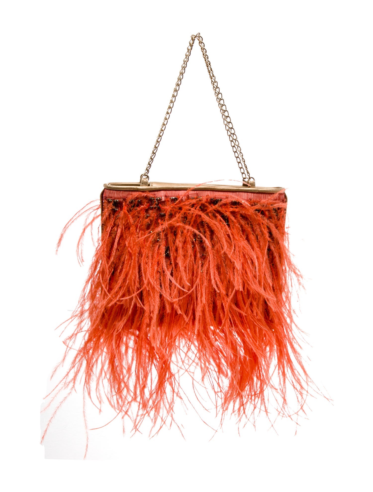 Chanel Ostrich Feather CC Evening Bag