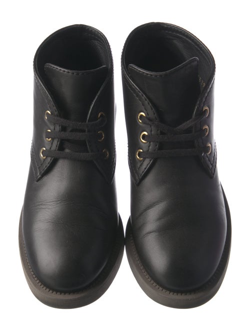 Chanel 2016 Interlocking CC Logo Lace-Up Boots