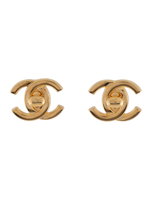 Chanel Vintage CC Turnlock Clip-On Earrings