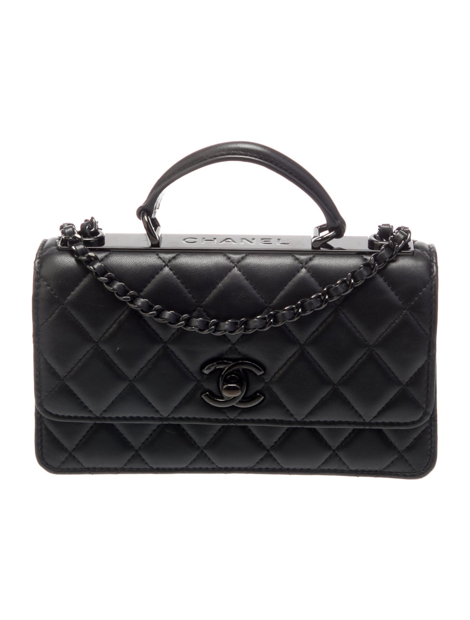 Chanel So Black Trendy CC Wallet On Chain