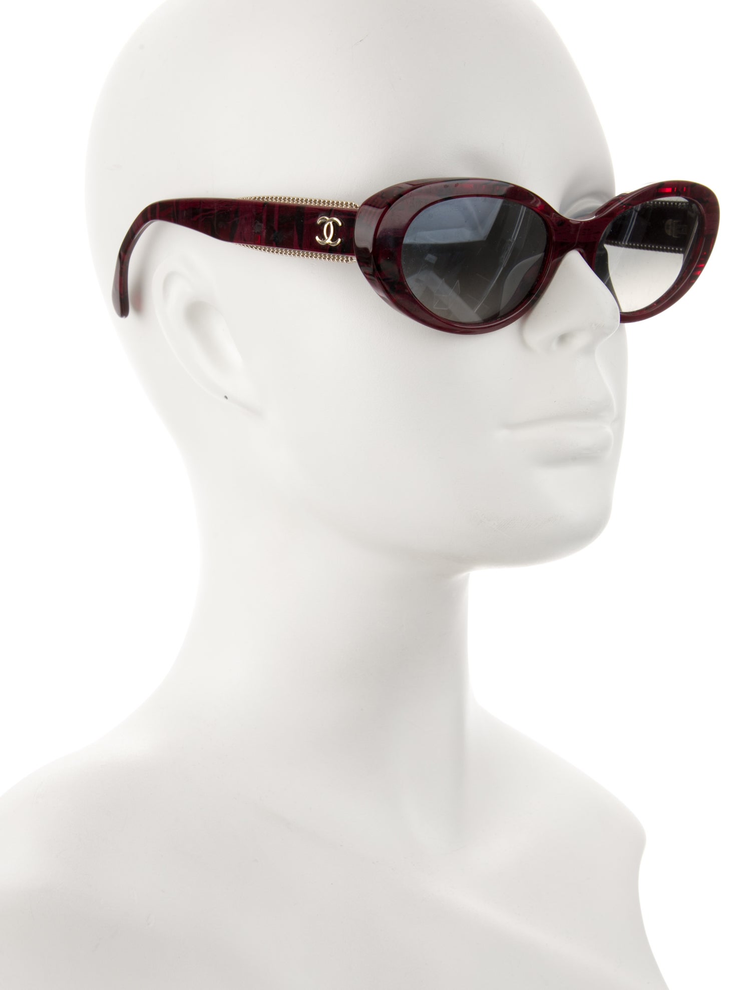 Chanel Interlocking CC Logo Round Sunglasses