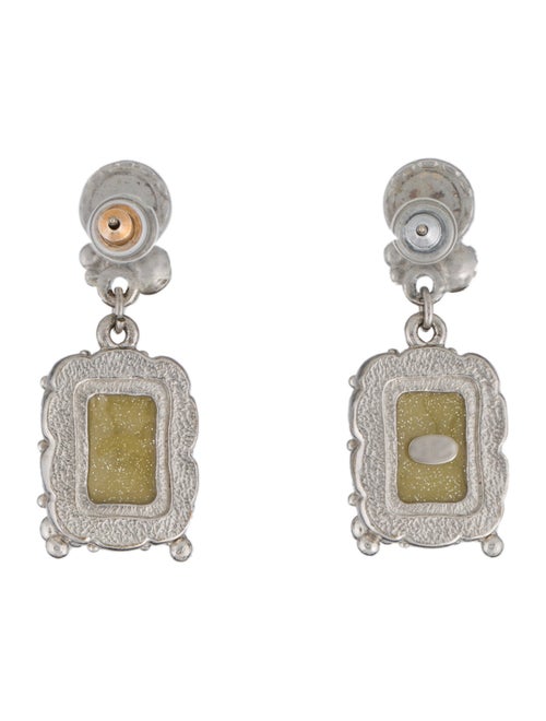 Chanel Faux Pearl, Strass & Resin CC Drop Earrings