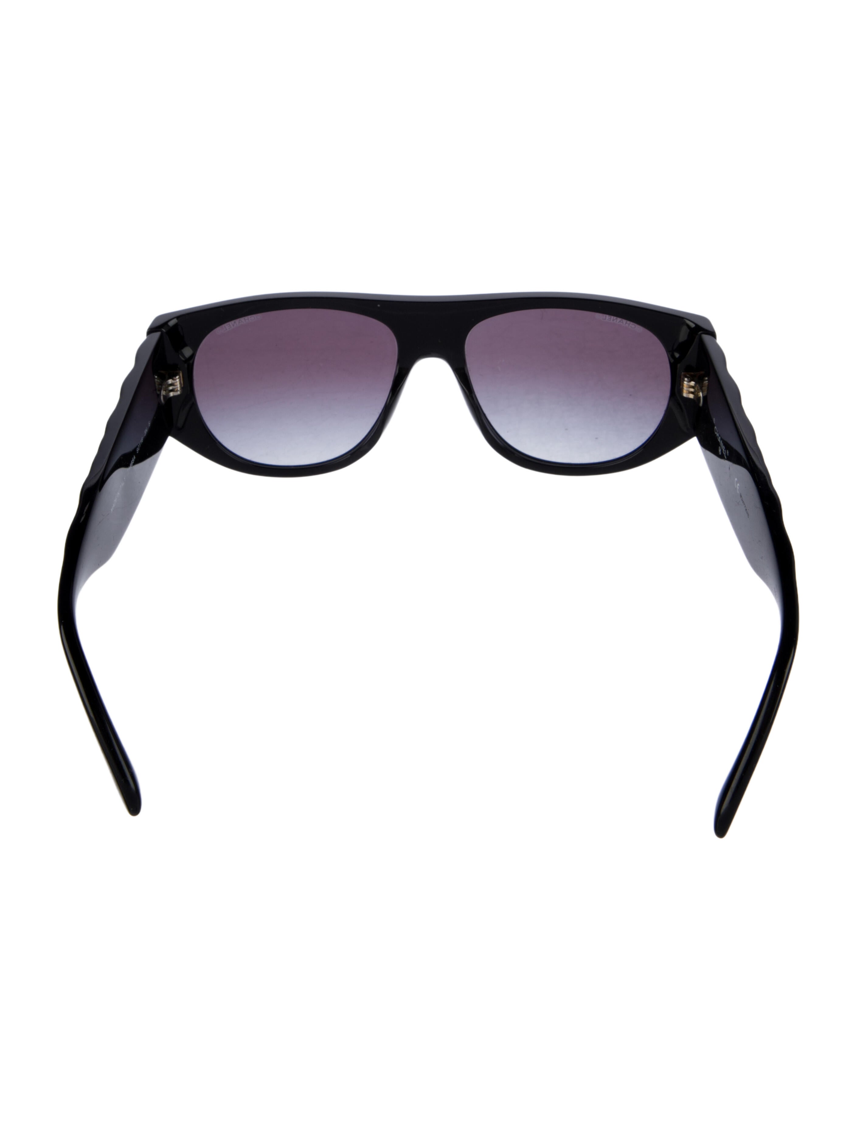 Chanel Interlocking CC Logo Shield Sunglasses
