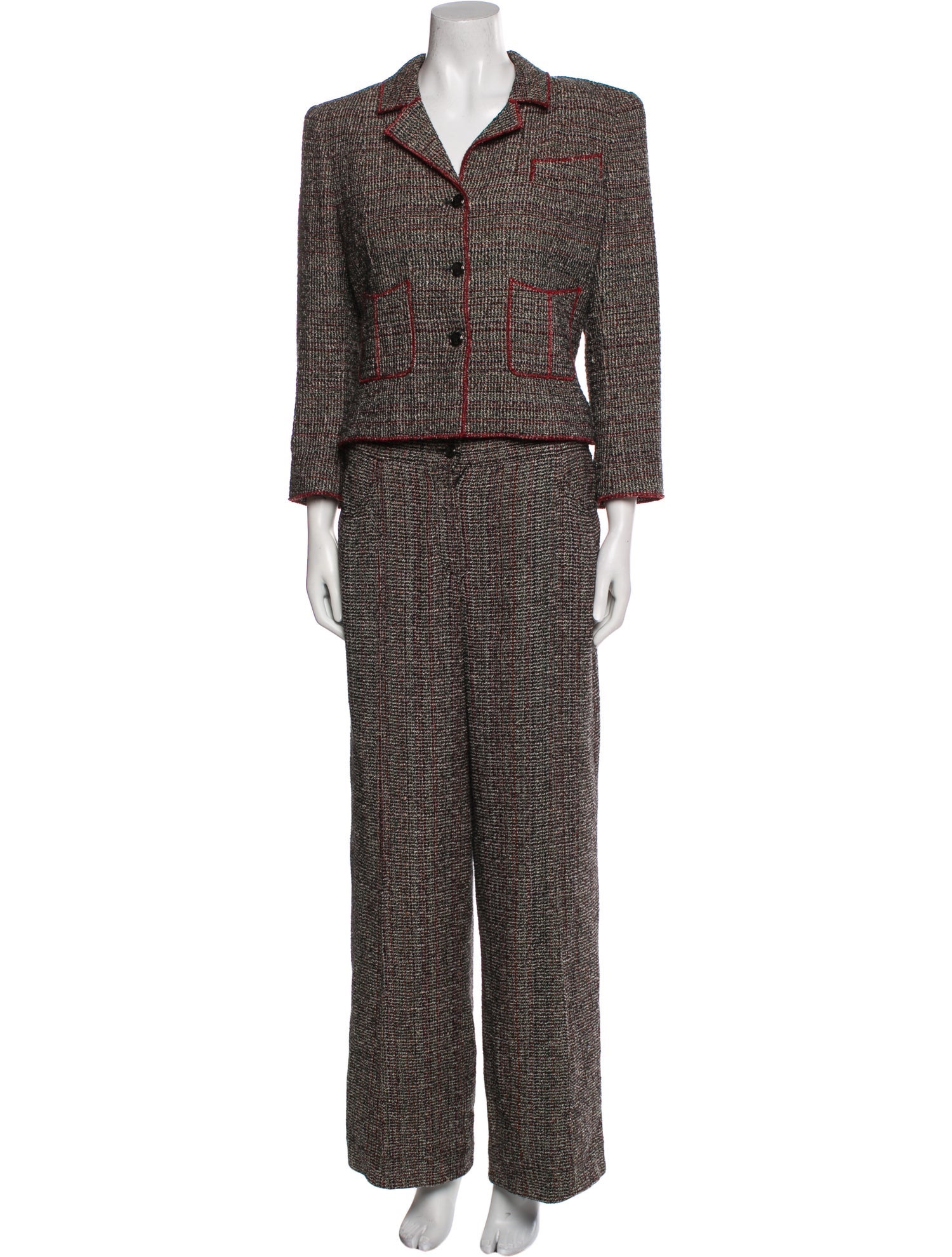 Chanel 2003 Tweed Pattern Pantsuit