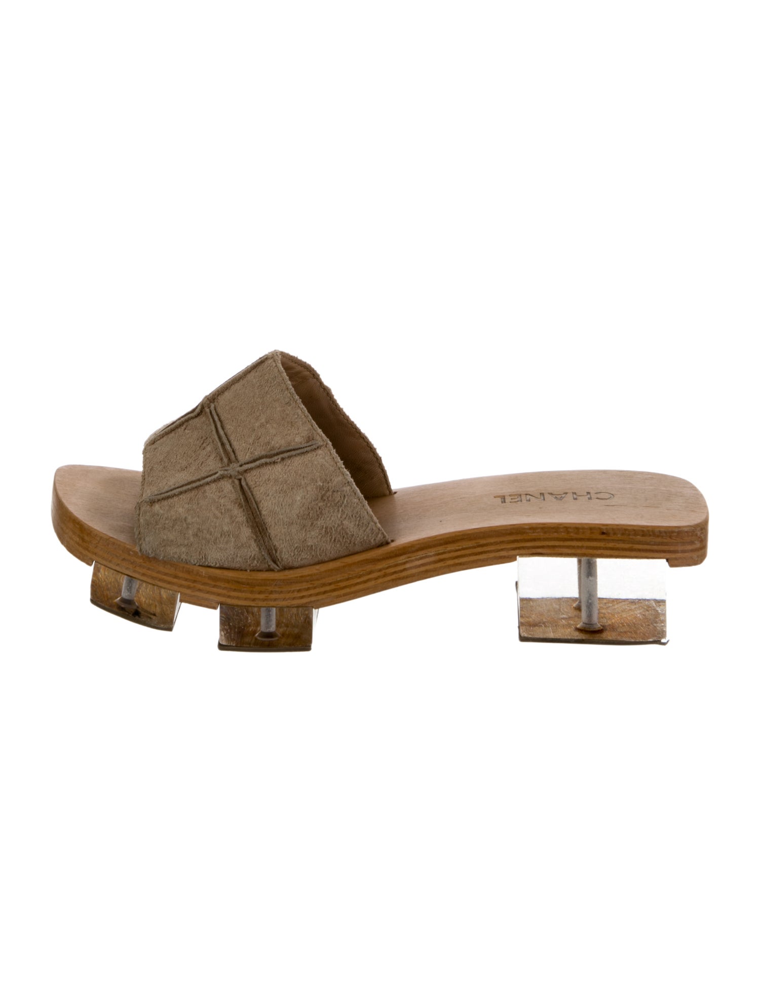 Chanel Suede Slides