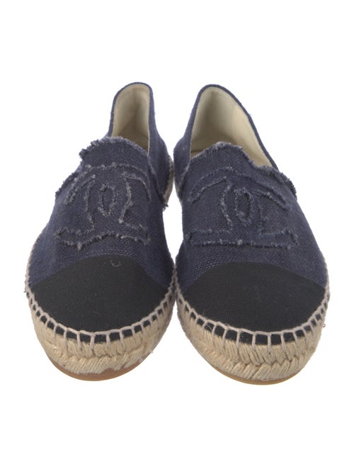 Chanel Interlocking CC Logo Canvas Espadrilles