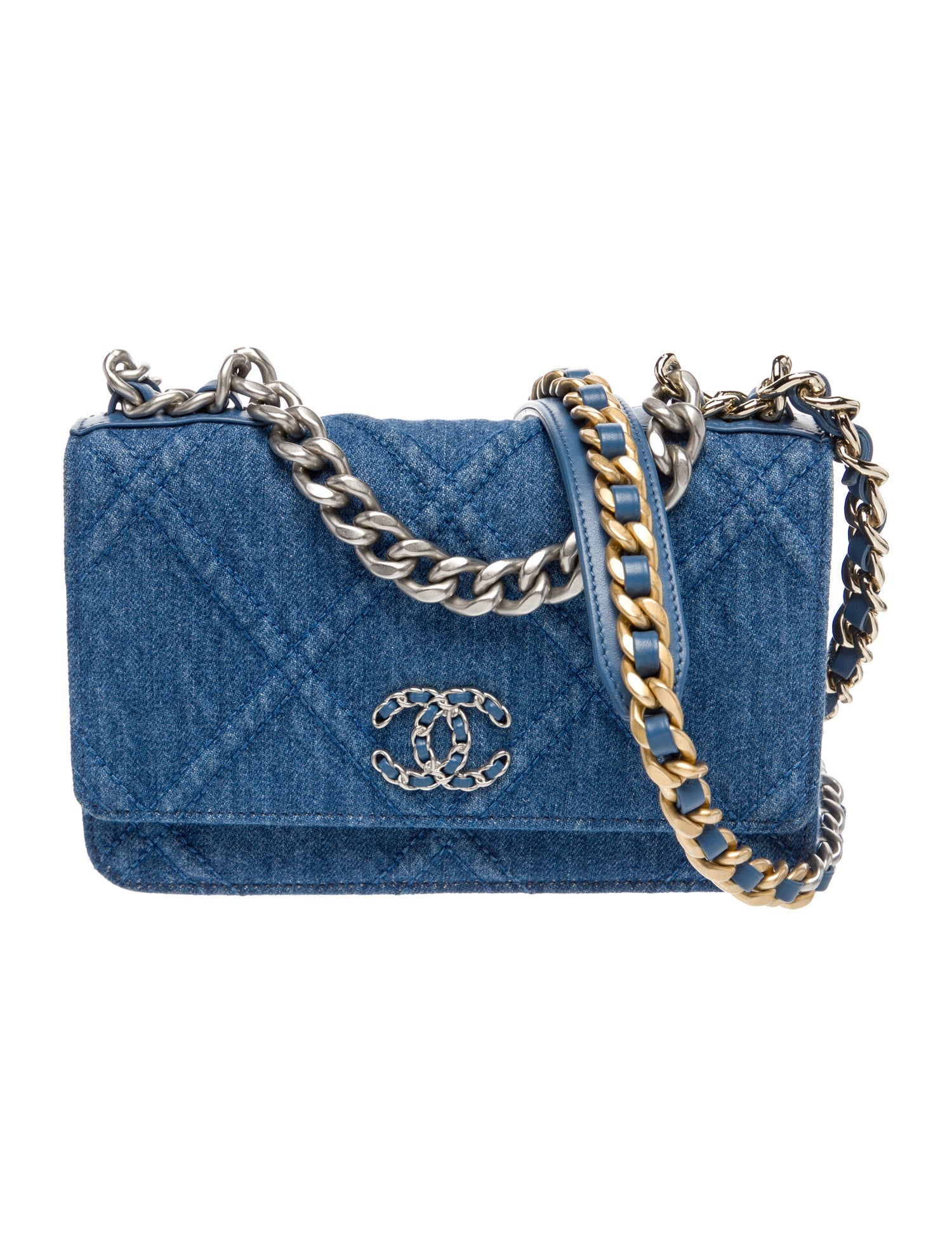 Chanel Denim 19 Wallet On Chain